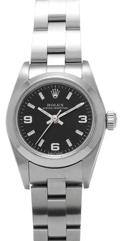 Rolex Oyster Perpetual 76080 24mm Stainless steel Black