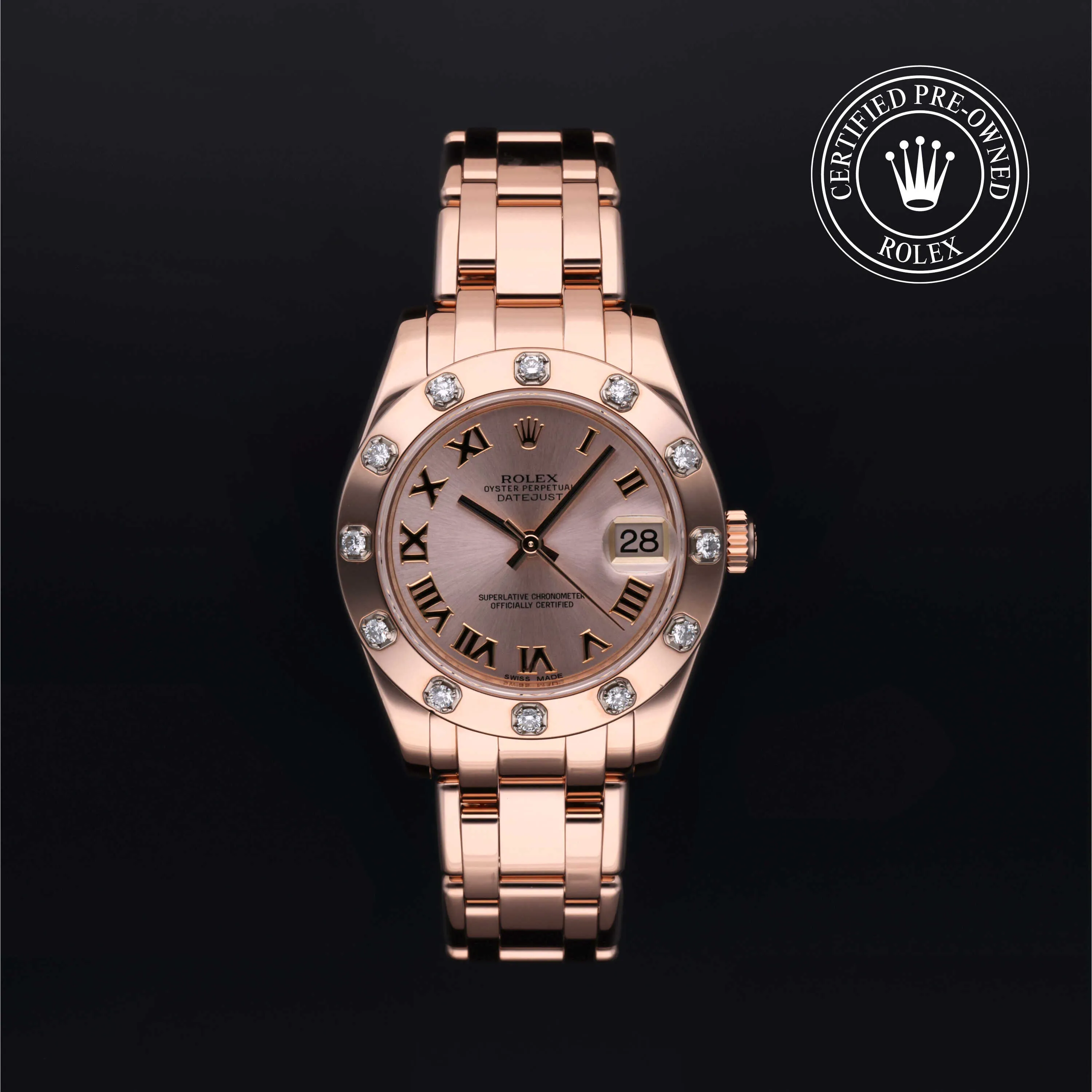 Rolex Pearlmaster 81315 34mm Rose gold Rose