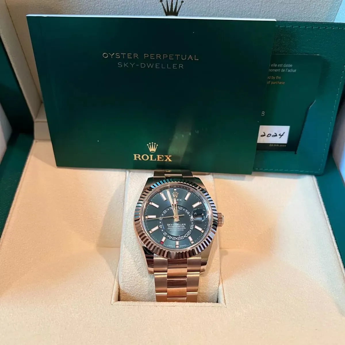 Rolex Sky-Dweller 336935-0001 42mm Everose gold Blue and Green 7