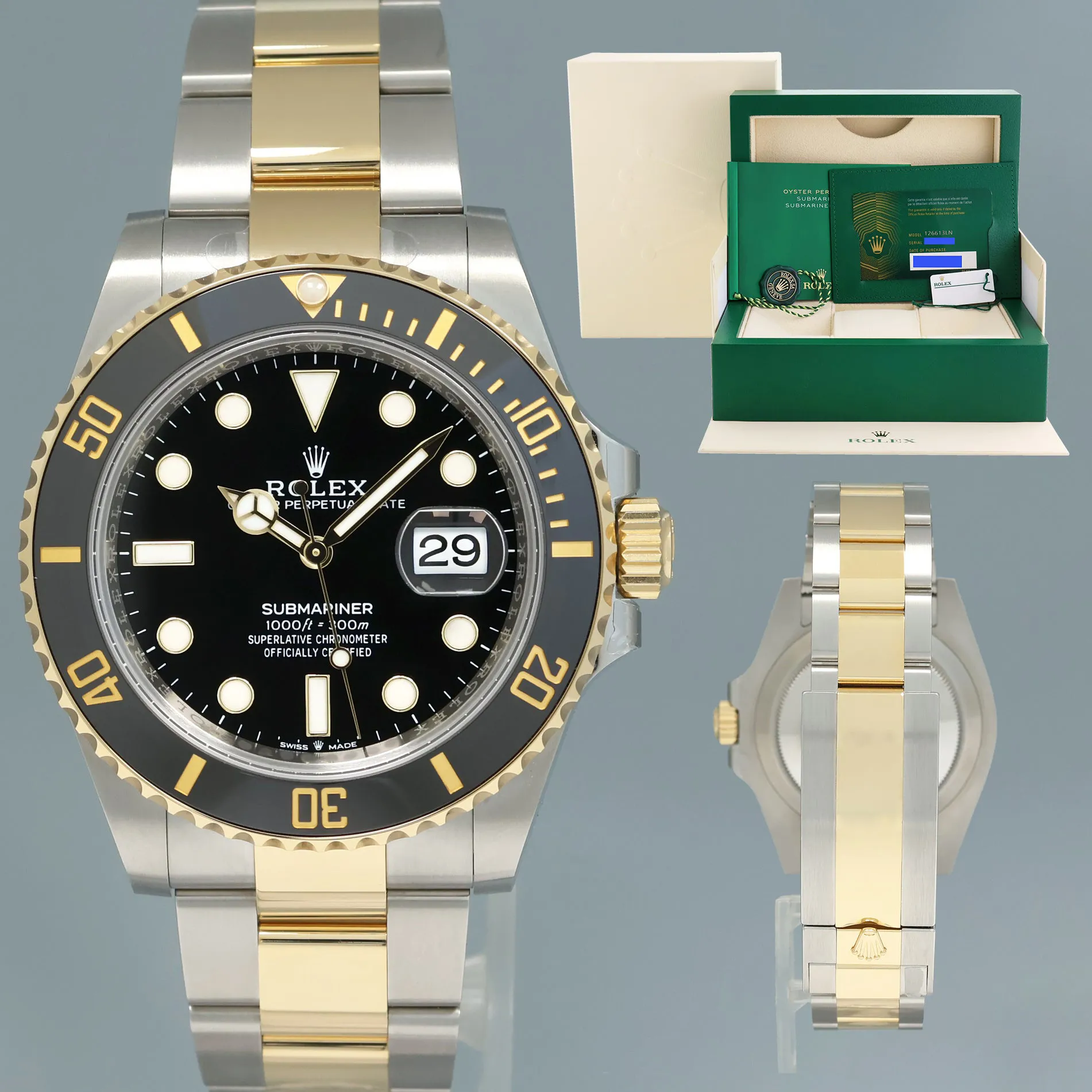 Rolex Submariner 126613LN 41mm Stainless steel Black