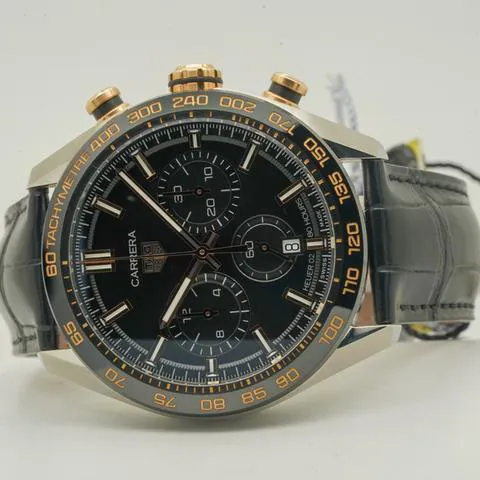 TAG Heuer Carrera CBN2A5A.FC6481 44mm Yellow gold and Stainless steel Black