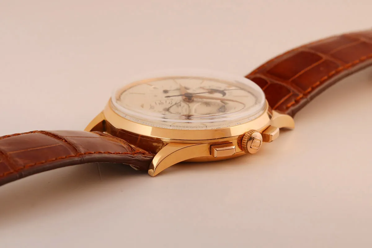 Universal Genève Tri-Compax 12296 37mm Rose gold and 18k rose gold Silver 2