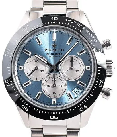 Zenith Chronomaster Sport 03.3106.3600/55M3100 41mm Stainless steel Blue