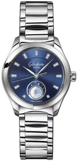 Glashütte Serenade Luna 1-35-14-03-02-14 Stainless steel Blue