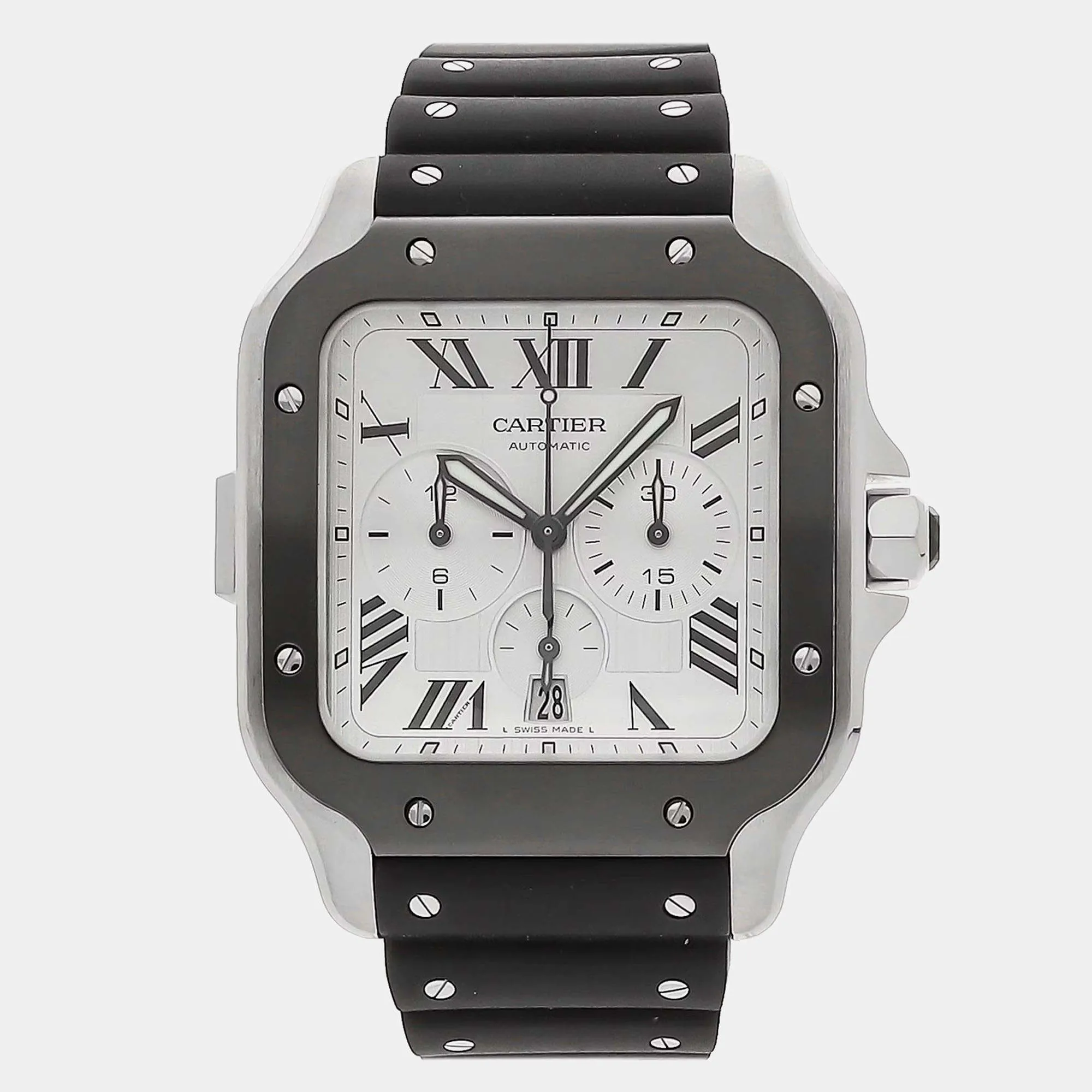 Cartier Santos WSSA0017 43mm Stainless steel Silver