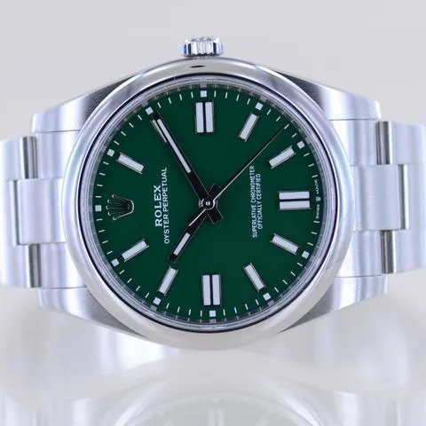 Rolex Oyster Perpetual 41 124300 41mm Stainless steel Green 9