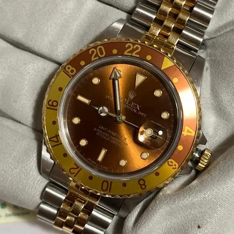 Rolex GMT-Master II 16713 40mm Yellow gold and Stainless steel Brown 10