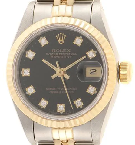 Rolex Datejust 69173G 26mm YG Black