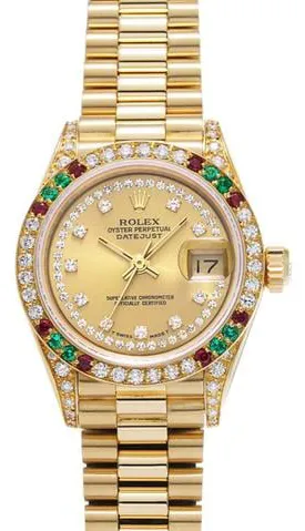 Rolex Lady-Datejust 69038G 26mm Yellow gold Champagne