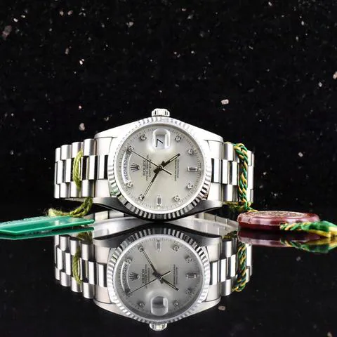 Rolex Day-Date 36 18239 36mm White gold Silver 1