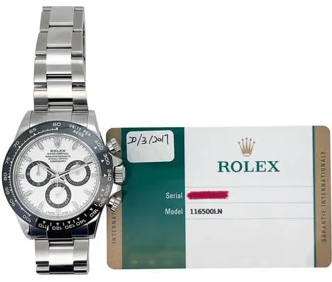 Rolex Daytona 116500LN 40mm Stainless steel White 2