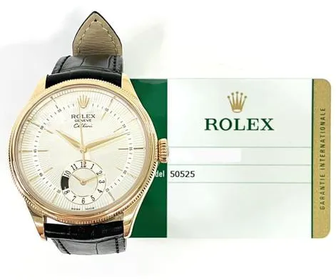 Rolex Cellini 50525 39mm Rose gold Silver