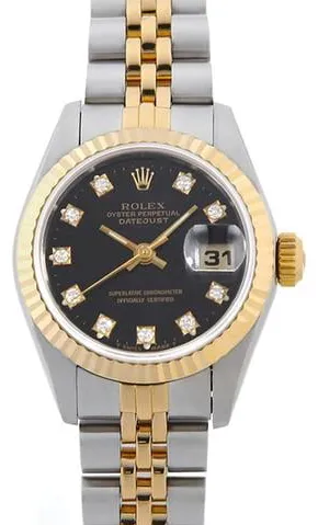 Rolex Datejust 69173G 26mm Yellow gold and Stainless steel Black