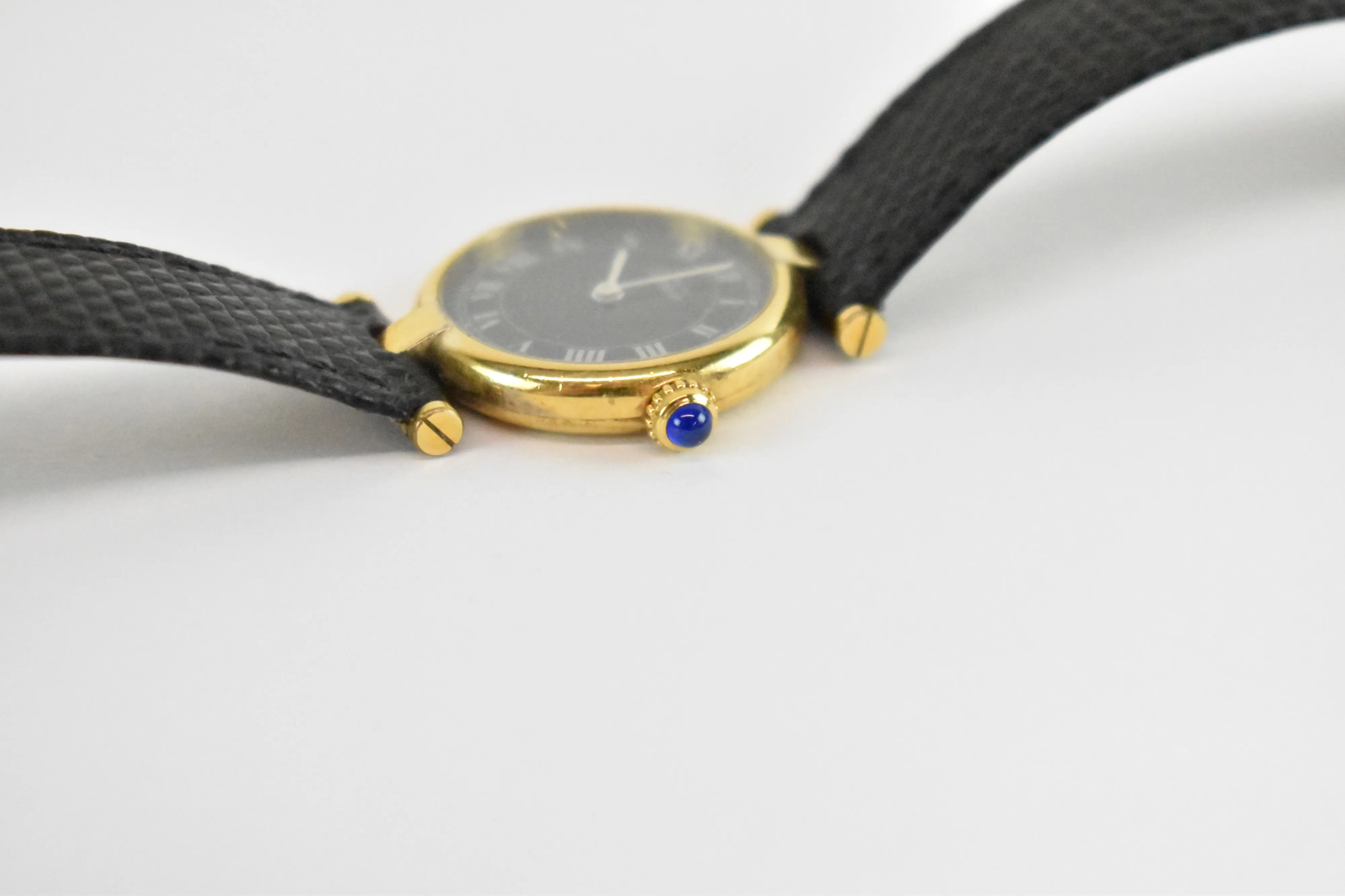 Cartier Must de Cartier 20mm Silver and Gilt Black 2