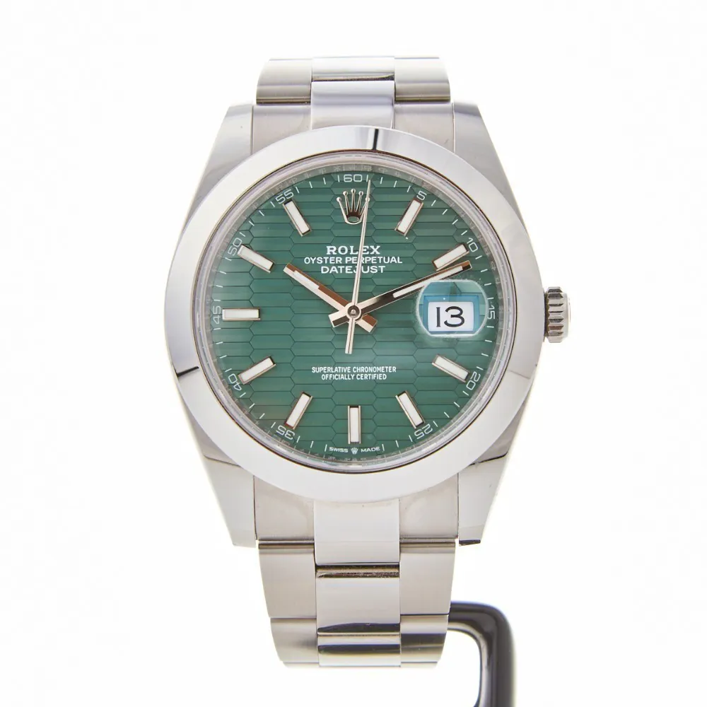 Rolex Datejust 41 126300 41mm Stainless steel Mint green