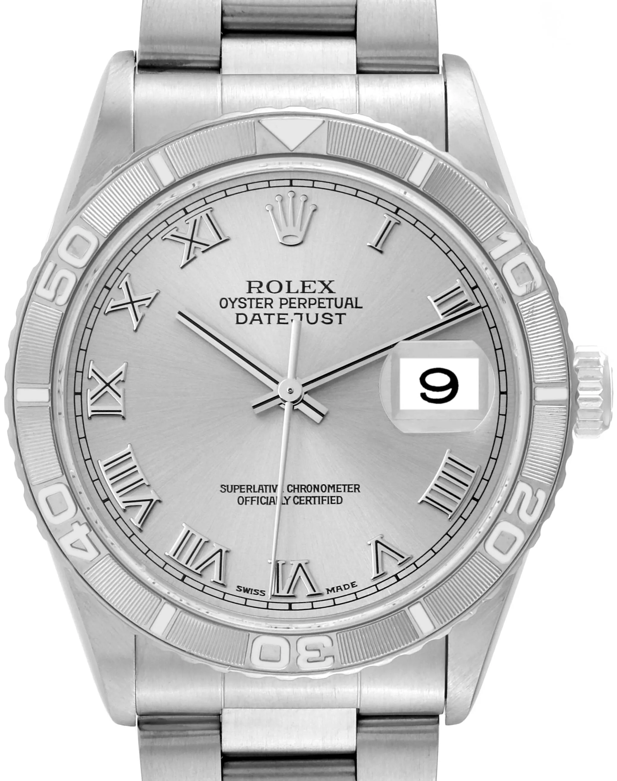 Rolex Datejust Turn-O-Graph 16264 36mm Stainless steel Silver