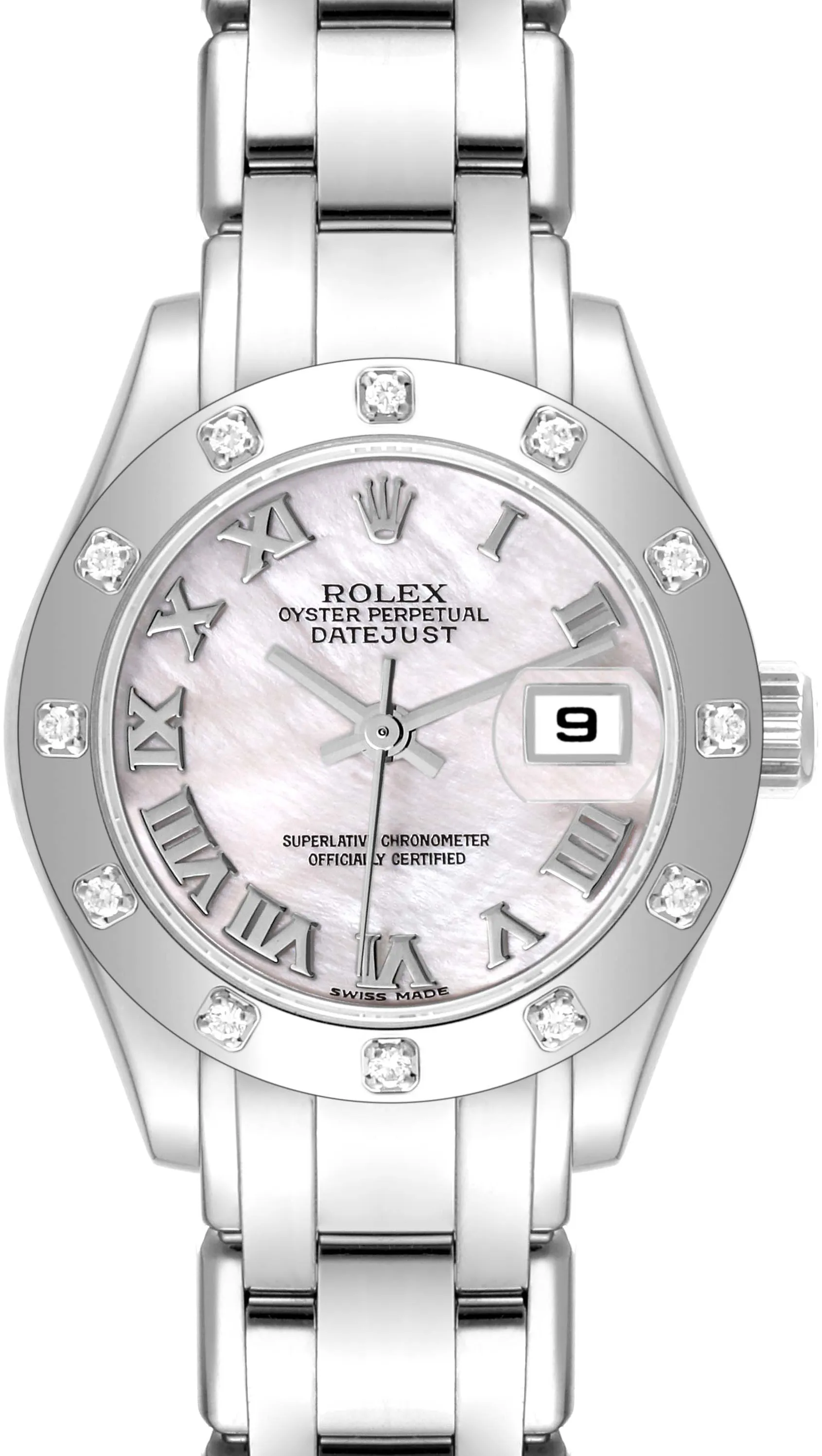 Rolex Lady-Datejust Pearlmaster 80319 29mm White gold Mother-of-pearl