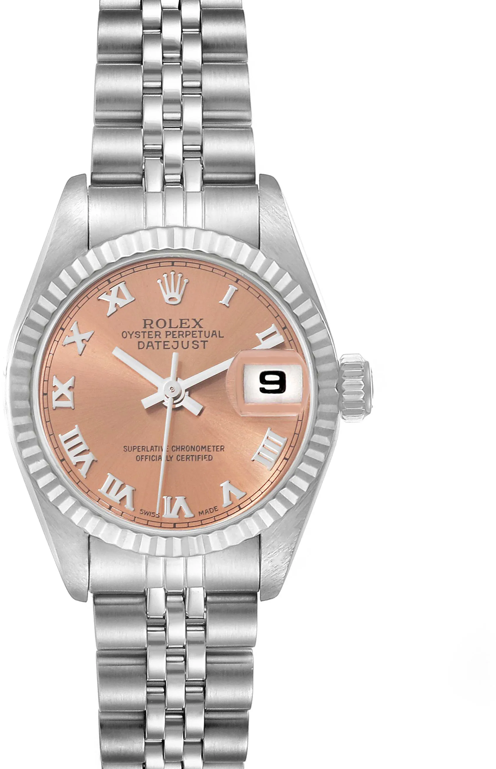 Rolex Lady-Datejust 69174 26mm Stainless steel Salmon