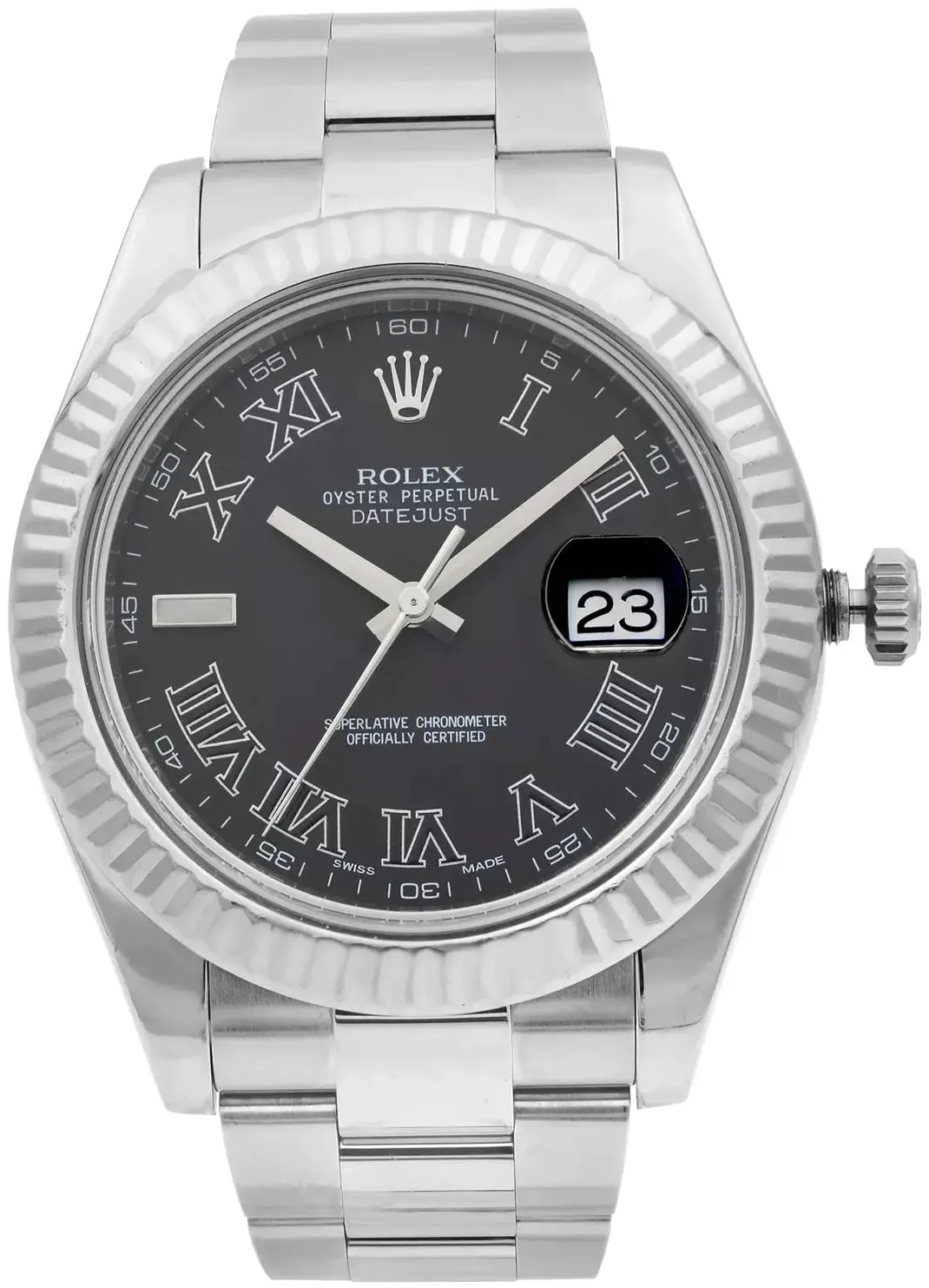 Rolex Datejust II 116334-0002 41mm White gold Black