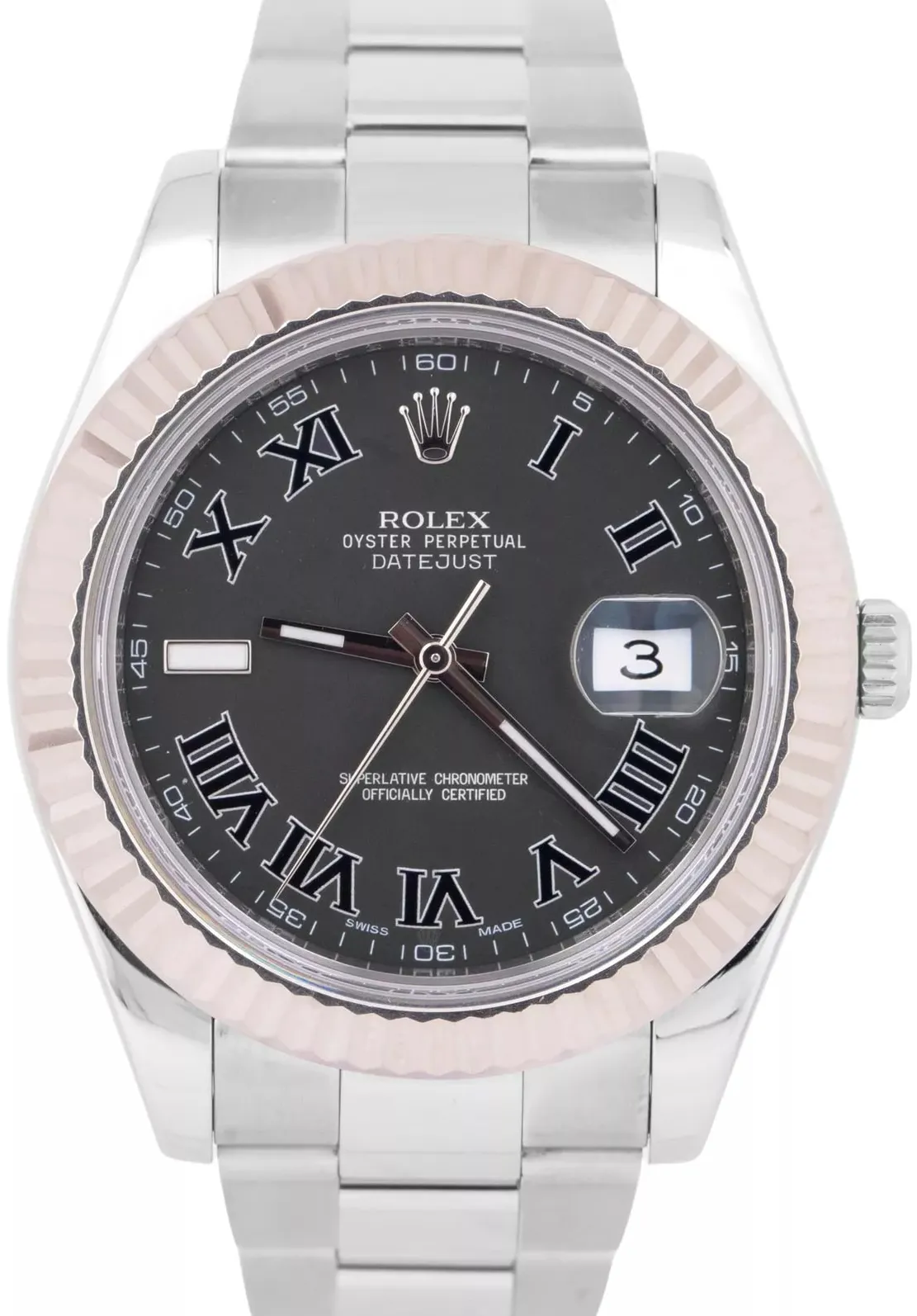 Rolex Datejust II 116334-0002 41mm White gold Black