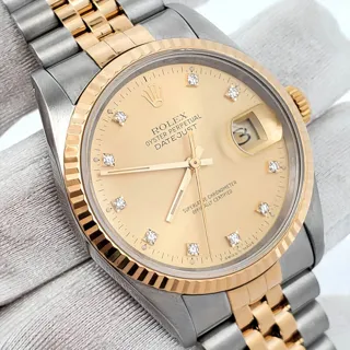 Rolex Datejust 36 16233 Stainless steel Champagne