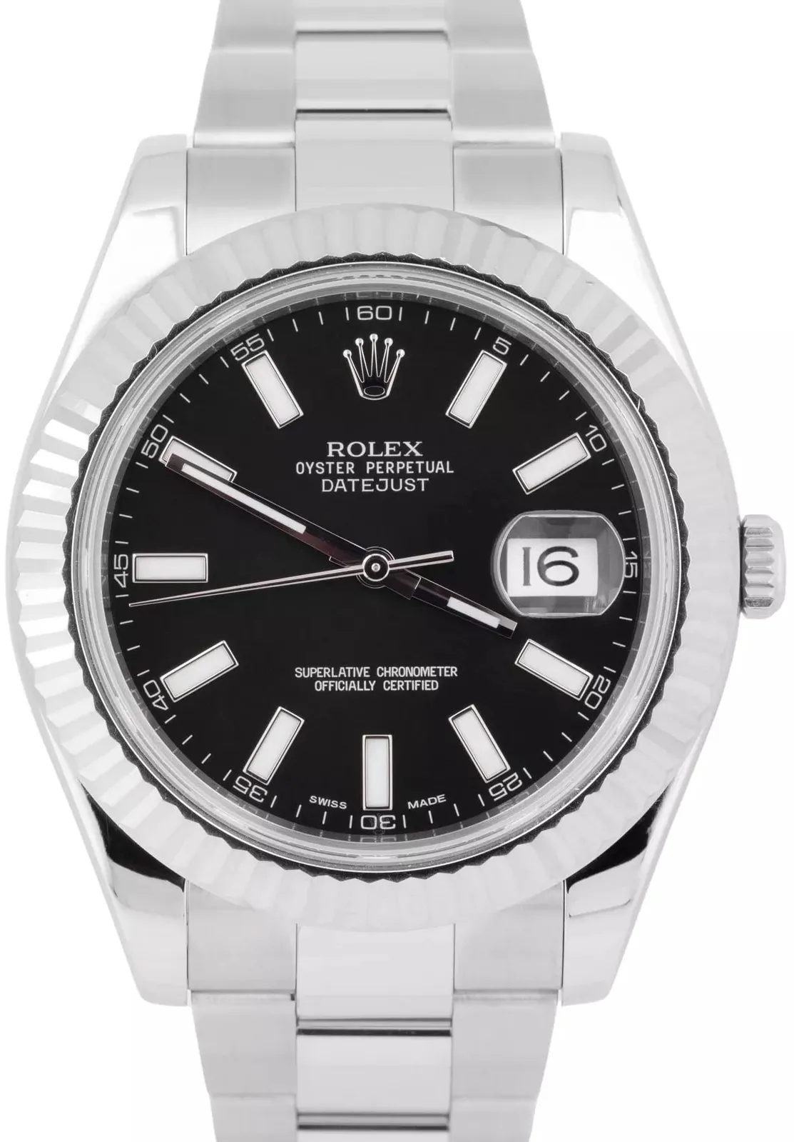 Rolex Datejust II 116334 41mm Stainless steel Black