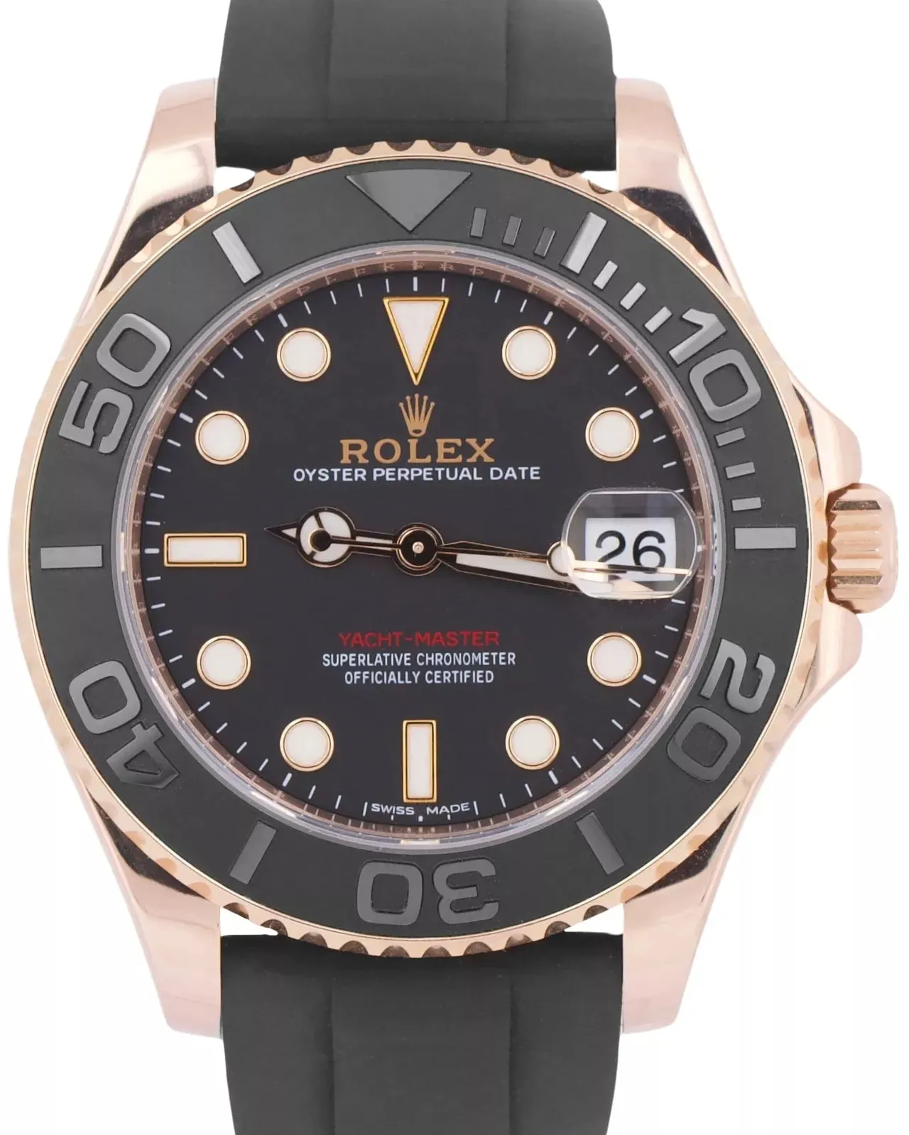 Rolex Yacht-Master 268655-0002 37mm Rose gold Black