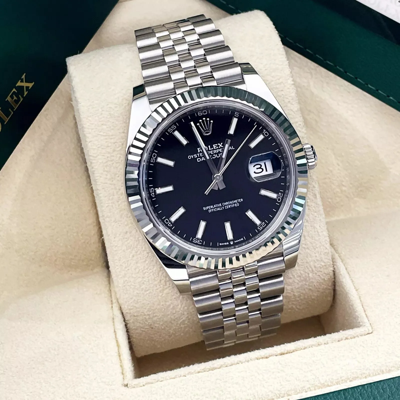 Rolex Datejust 41 126334-0018 41mm White gold and Oystersteel Black