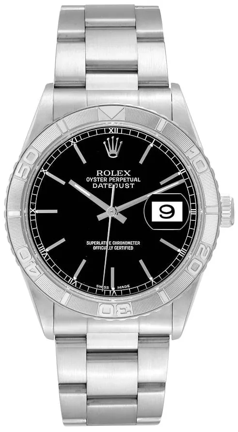 Rolex Datejust Turn-O-Graph 16264 36mm Stainless steel Black