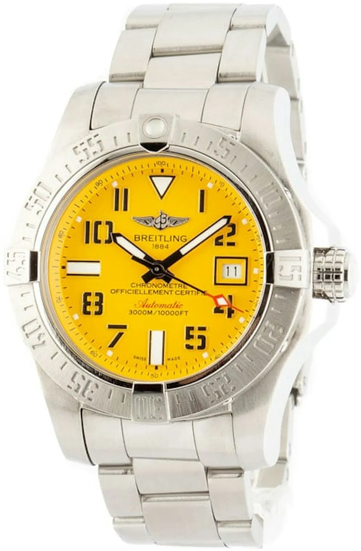 Breitling Avenger A1733110/I519 45mm Stainless steel Yellow 2