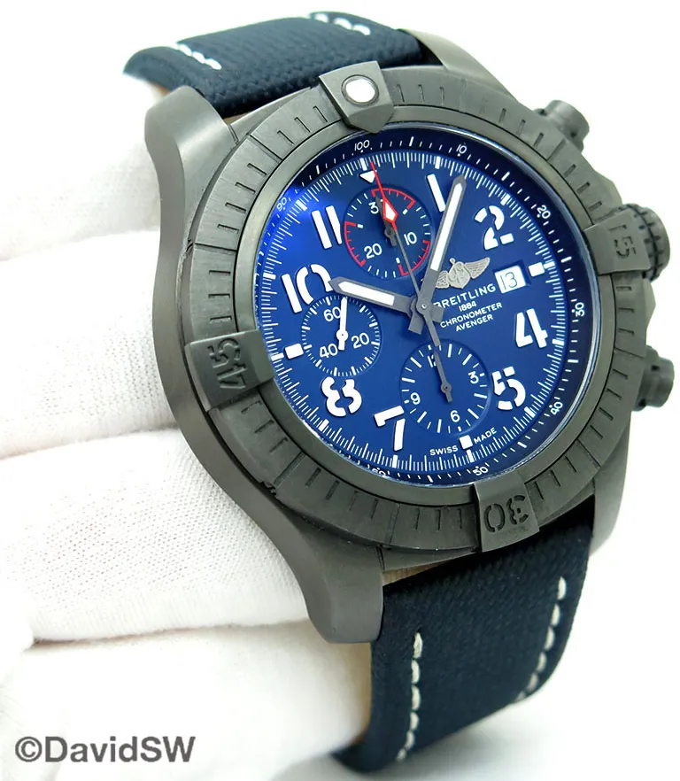 Breitling Avenger V13375101C1X2 48mm Titanium and Black DLC Blue