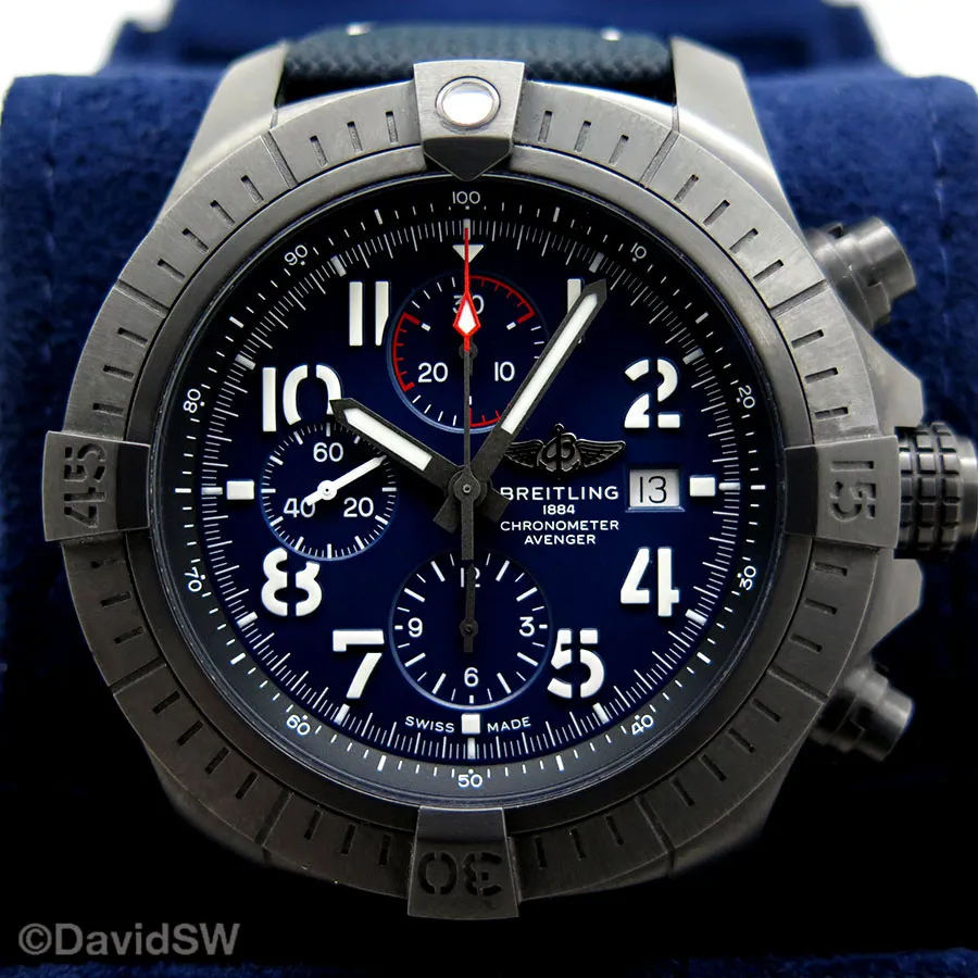 Breitling Avenger V13375101C1X2 48mm Titanium and Black DLC Blue 2