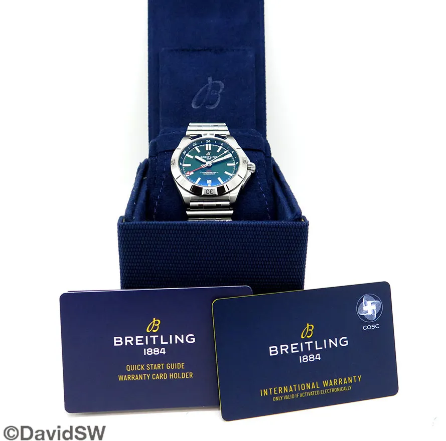 Breitling Chronomat A32398101L1A1 40mm Stainless steel Green 1