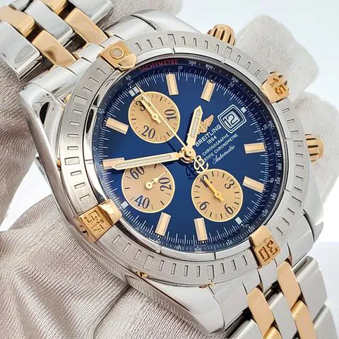 Breitling Chronomat B13356 44mm Yellow gold and Stainless steel Blue 1