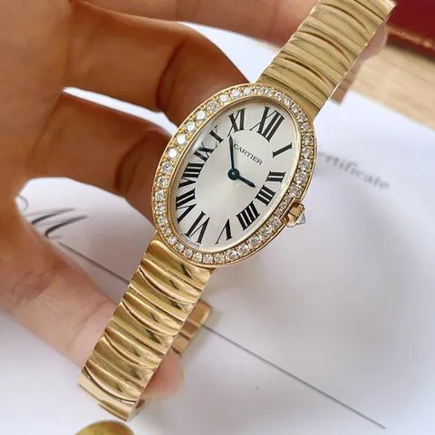 Cartier Baignoire Small Model WB520002 31.5mm Rose gold Silver 2