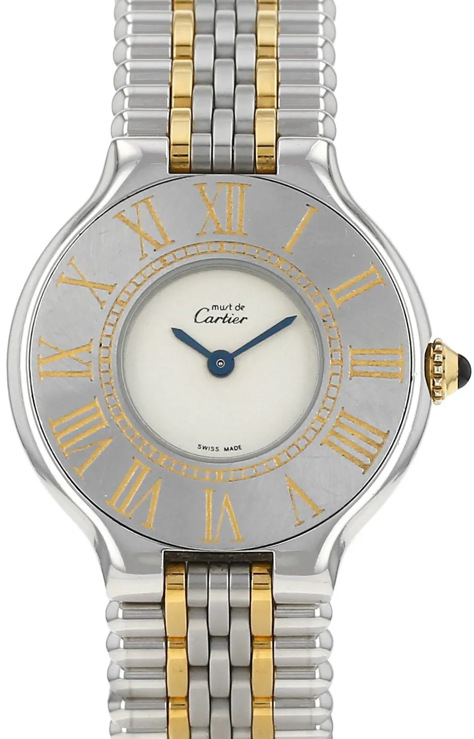 Cartier Must 21 9010 28mm Stainless steel and Gold-plated Cream