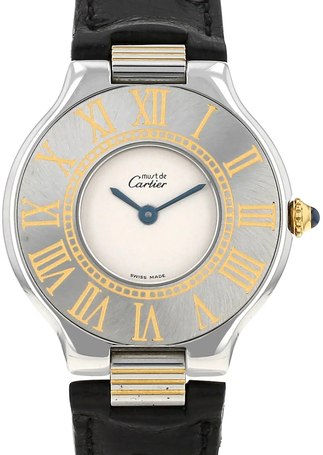 Cartier Must 21 9011 31mm Stainless steel and Gold-plated Cream