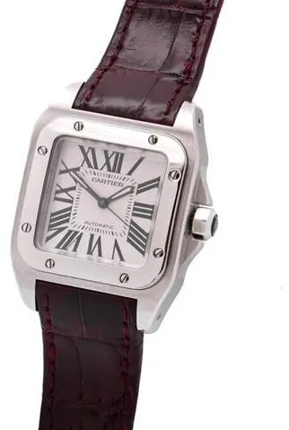 Cartier Santos 100 2878 33mm Stainless steel White