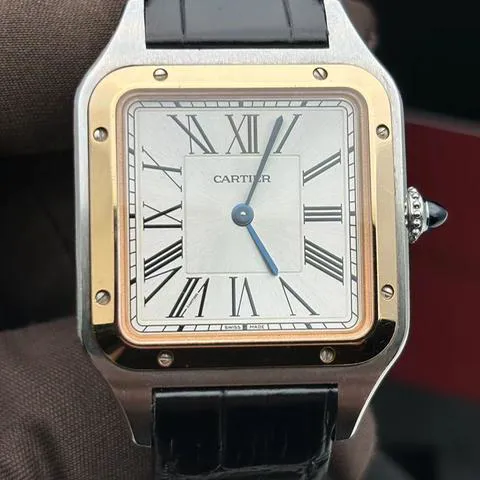 Cartier Santos Dumont W2SA0011 43.5mm Yellow gold and Stainless steel Silver