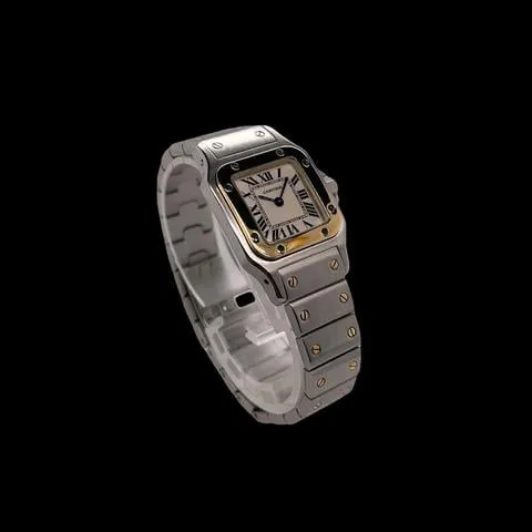 Cartier Santos Galbée 1567 24mm Yellow gold and Stainless steel Champagne 2