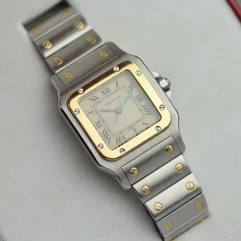 Cartier Santos Galbée 187901 29mm Yellow gold and Stainless steel White