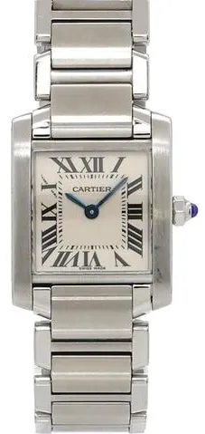 Cartier Tank Française W51008Q3 20mm Stainless steel White