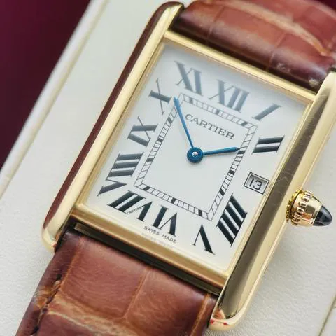 Cartier Tank Louis Cartier W1529756 33.5mm Yellow gold Silver