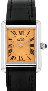 Cartier Tank Must 2416 Silver Gilt$Orange