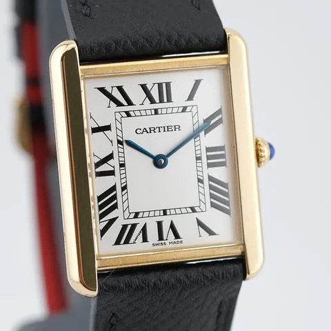 Cartier Tank Solo W1018855. 27mm Yellow gold Silver 1