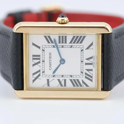 Cartier Tank Solo W1018855. 27mm Yellow gold Silver 2