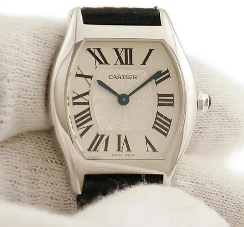 Cartier Tortue W1556361 24mm White gold Silver 3