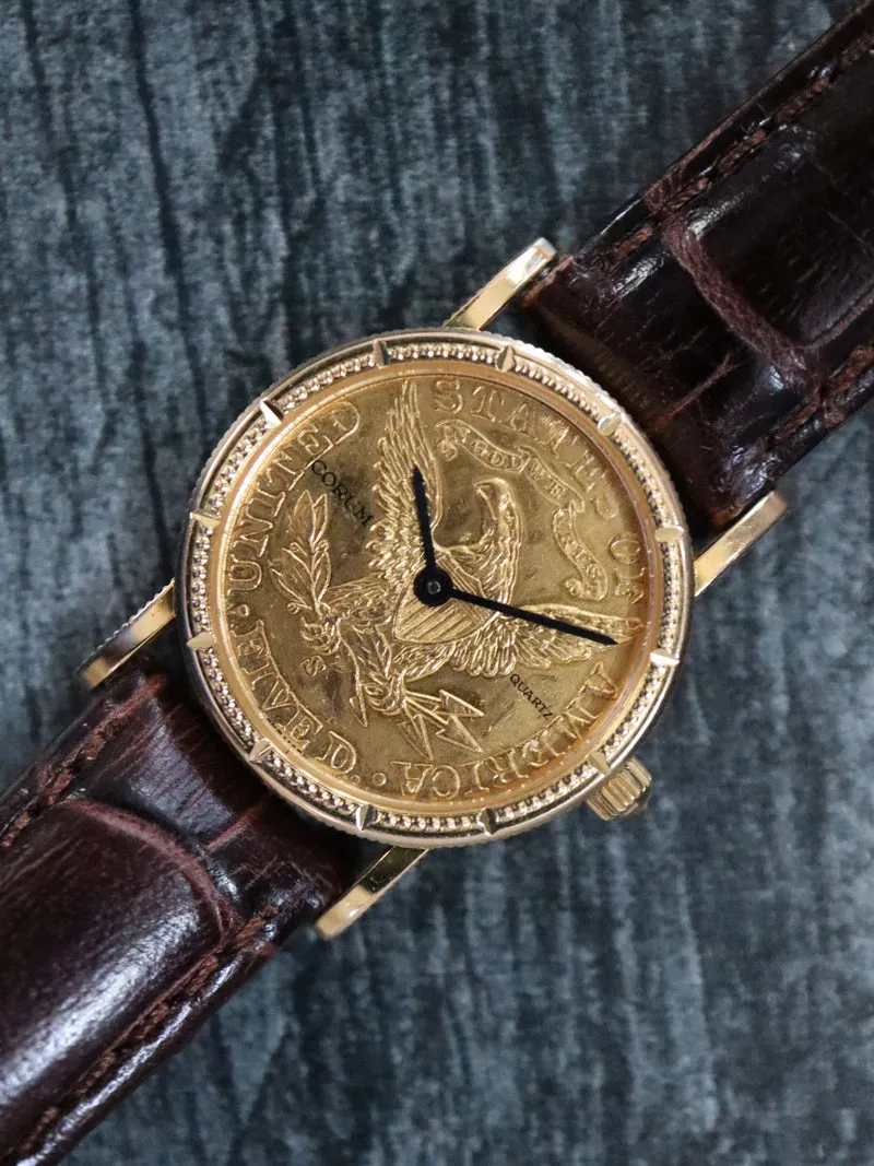 Corum Coin Watch 23mm Yellow gold and 18k yellow gold