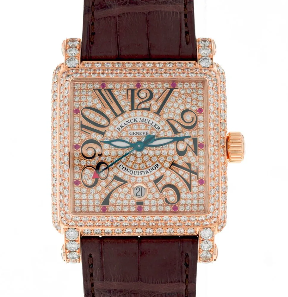 Franck Muller Conquistador Cortez 10000 H SC D CD 41mm Rose gold Diamond