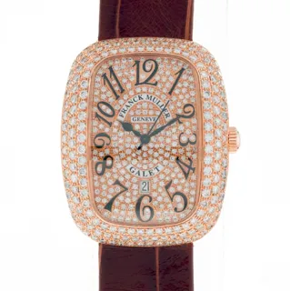 Franck Muller Galet 47mm Rose Gold$Diamond-set$Sapphire Diamond-Paved